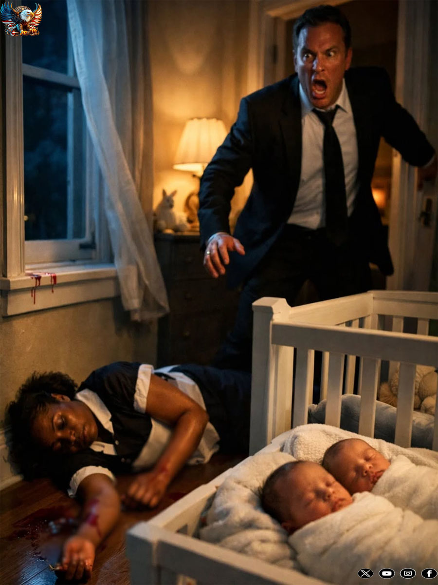 Α billionaire comes home and finds his black maid sleeping on the floor with his 1-year-old twin children — and the sh0cking ending…