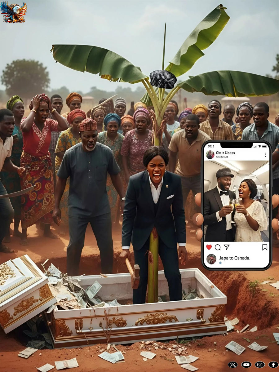 SHE OPENED HER HUSBAND’S CASKET AND FOUND A BANANA STEM DRESSED IN HIS SUIT, AND NOW THE WHOLE VILLAGE WANTS HER DEAD