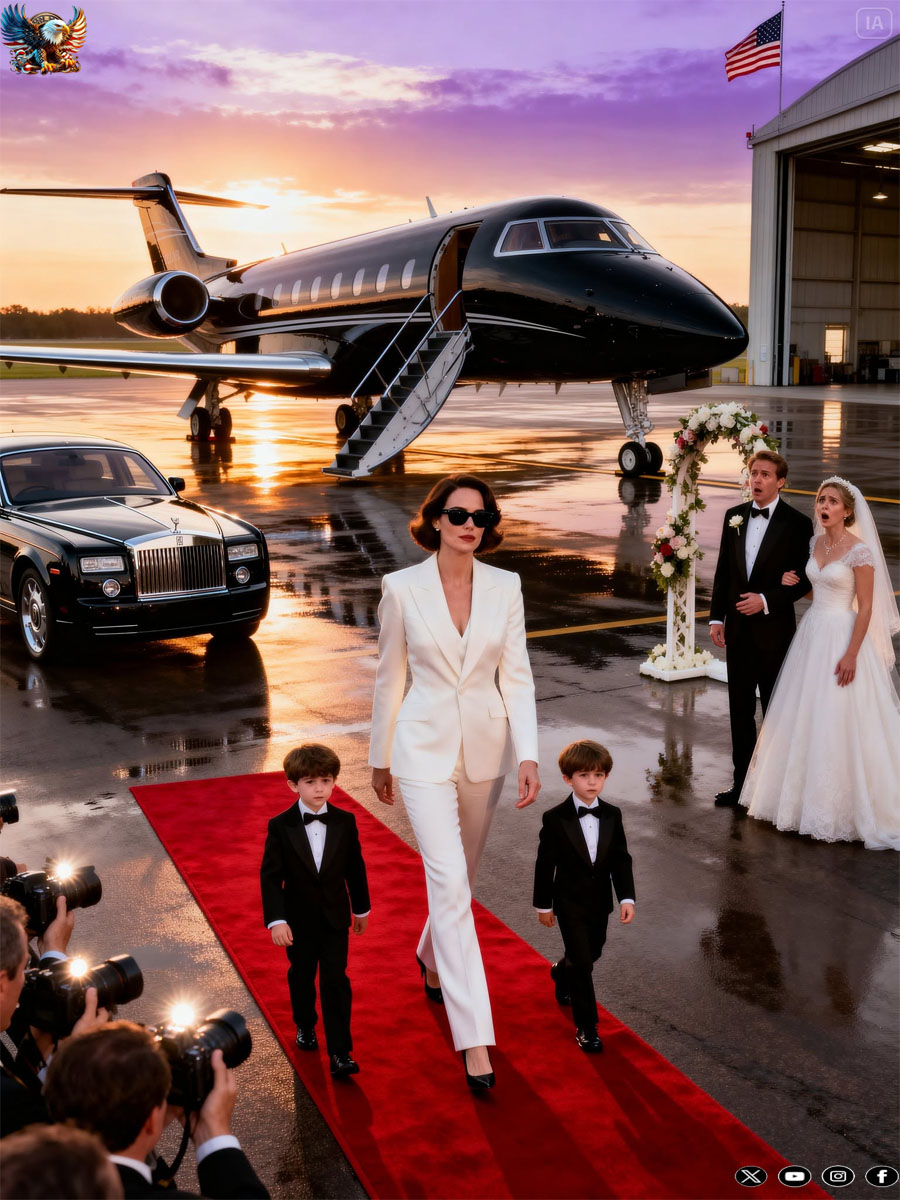 Ex-Husband Invited His “Poor” Ex-Wife to His Wedding — She Landed in a Billionaire’s Jet With His Twins and Said Three Words That Left Him Ashamed