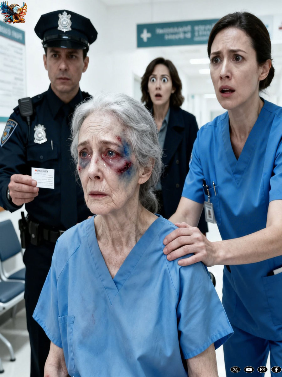 When the doctor asked about the bruises on my body, my daughter quickly replied, “She’s clumsy… she falls all the time.” I said nothing… but when the nurse returned alone, I slipped her a small, folded note.