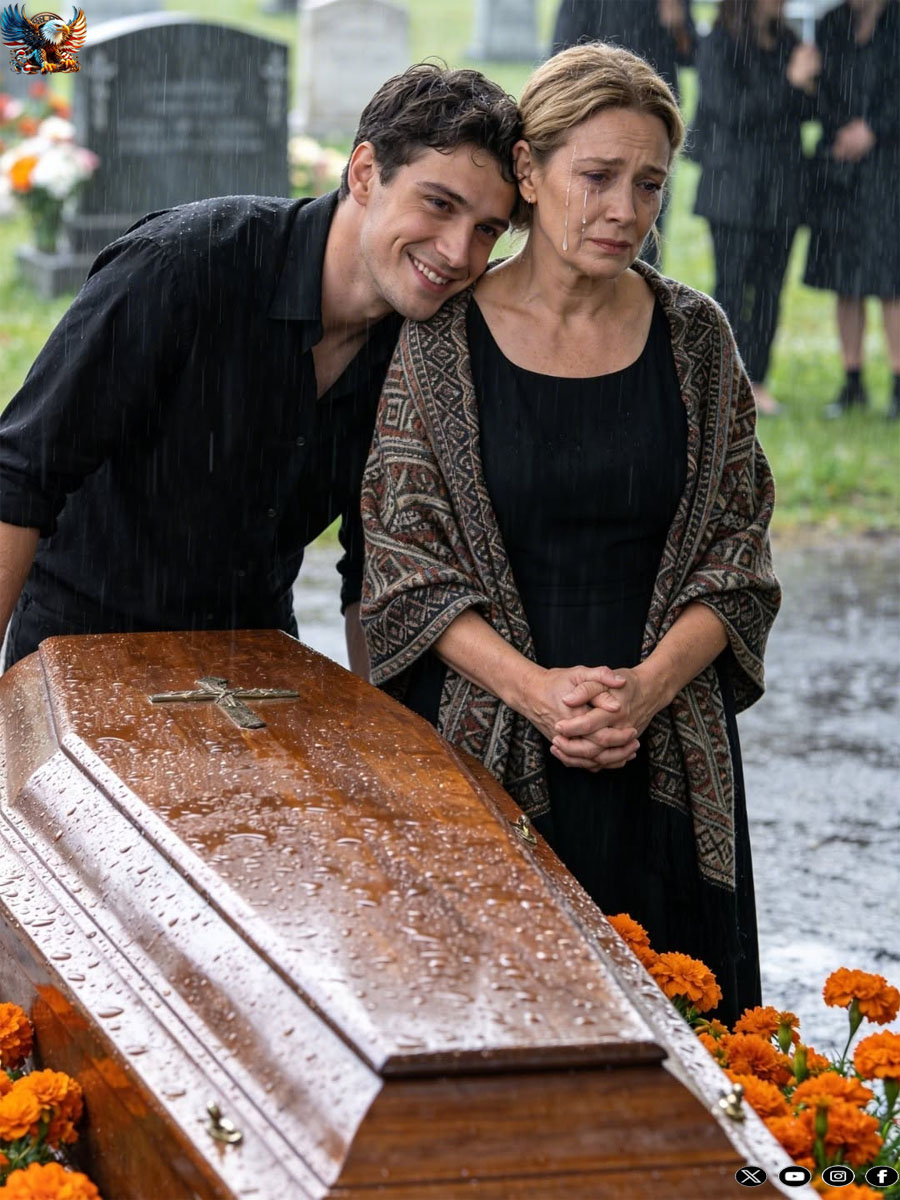 At my husband’s funeral, my son squeezed my hand and whispered: “You are no longer part of this family.”