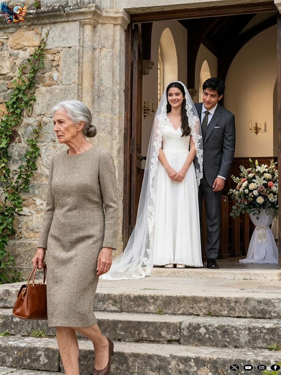 When I arrived at my son’s wedding, he blocked my path at the church door and said: “I didn’t invite you, Mom. The whole family decided you’re no longer a part of us.” I looked at him, gripped my purse, and replied in a low voice: “That’s fine, son… but don’t forget to check your phone.” What no one knew was that, that afternoon, the truth was already on its way.