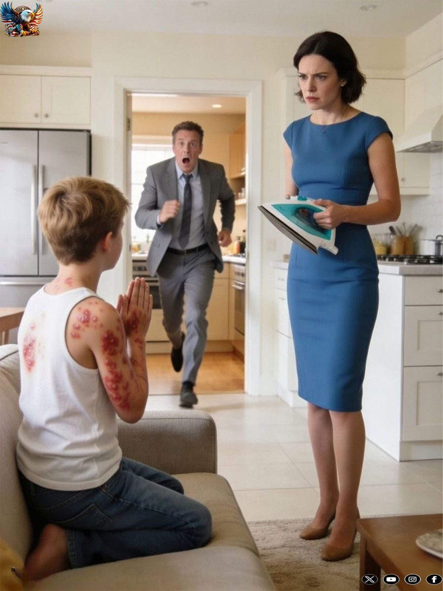 “Please… don’t burn me again” — He returned early from a business trip and heard a pleading whisper. What he found upstairs changed everything…