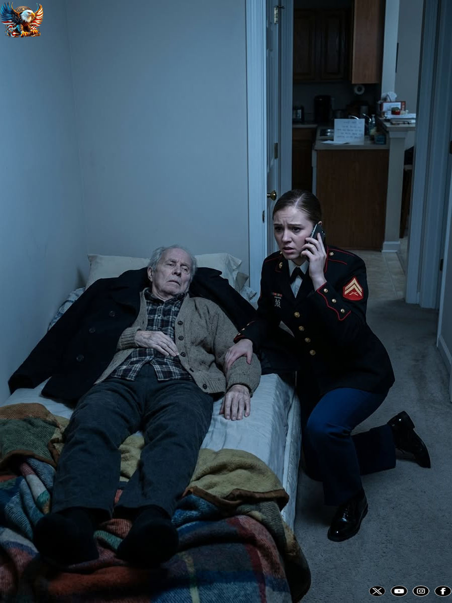 I came home for Christmas in my dress blues—and stepped into a house that felt colder than the snow outside. On the kitchen counter, my mother had left a single sentence that made my hands start to shake.