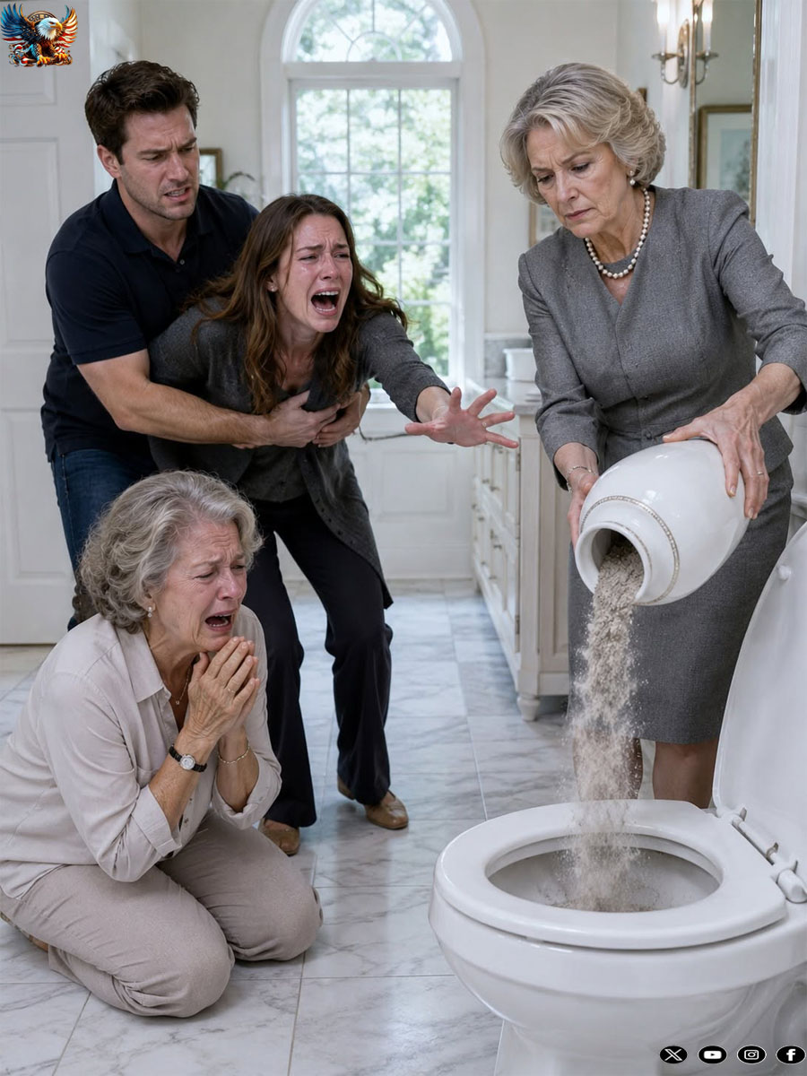 My mother-in-law flushed my father’s ashes down the toilet, and my husband only said, ‘Mom did the right thing’… but that night I discovered why they wanted to erase my family.