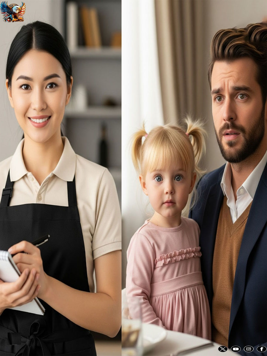 “Daddy, that waitress looks just like Mommy!” — The millionaire turned around and froze… His wife had died!