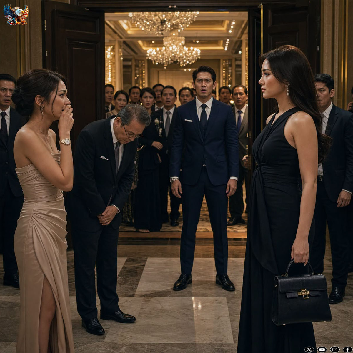 My Husband’s Secretary Stopped Me at the Victory Party in Makati, But When the Chairman of the Partner Company Bowed to Me, They All Turned Pale