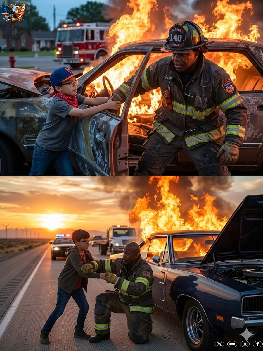 “HELL’S ANGEL Saved from Burning Car by Boy with Rare Disease; 1,000 Bikers Rally Next Morning”