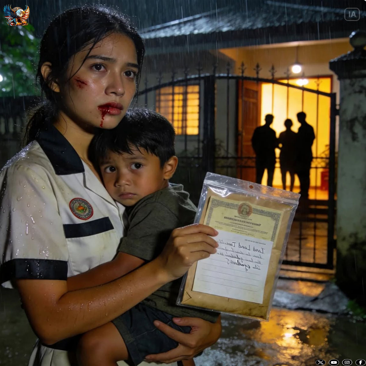 My Own Father Beat Me With a Chair and Kicked Me Out with My Son—But When I Opened My Grandfather’s Old Title, Only Six Months Had Passed, They Were the One Crying at My Door
