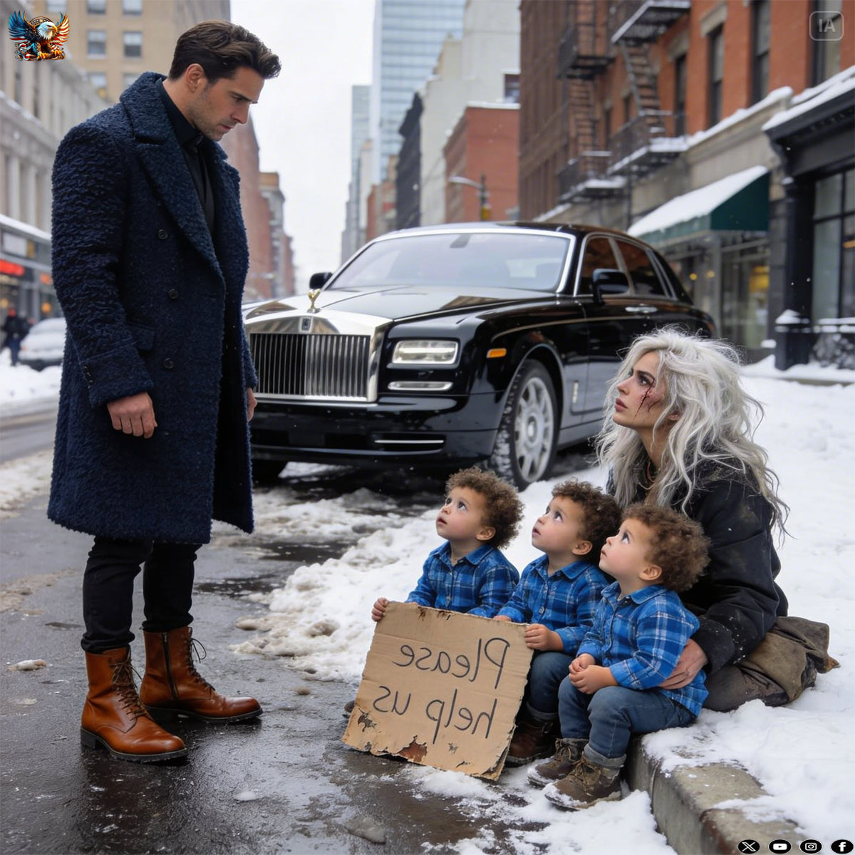 “A millionaire sees his ex-girlfriend begging on t…