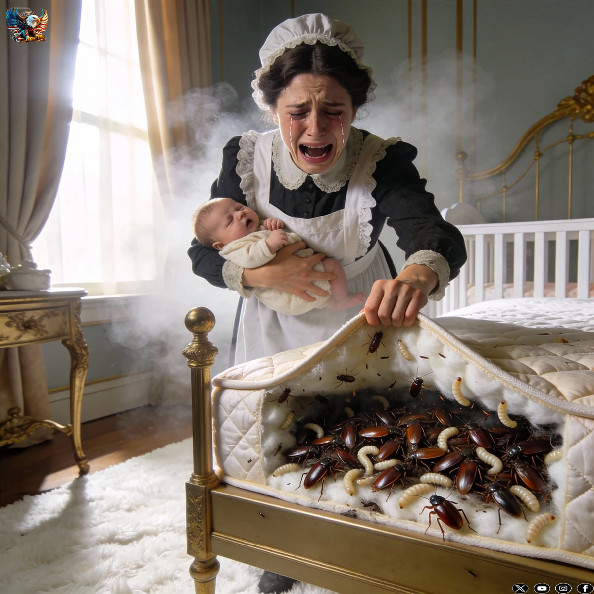 The millionaire’s baby wouldn’t stop crying in bed…