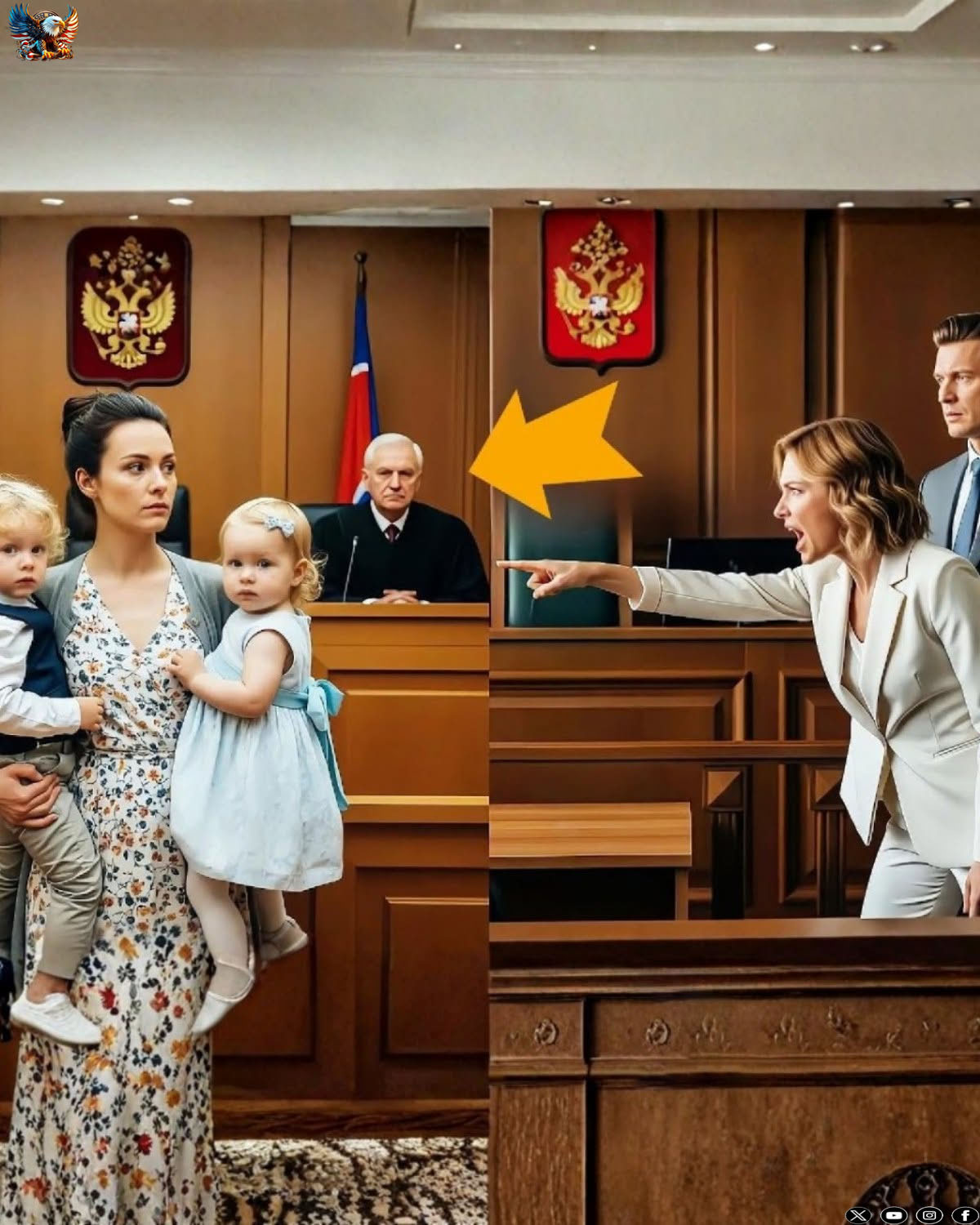 A “POOR” WIFE WALKED INTO FAMILY COURT WITH TWINS,…