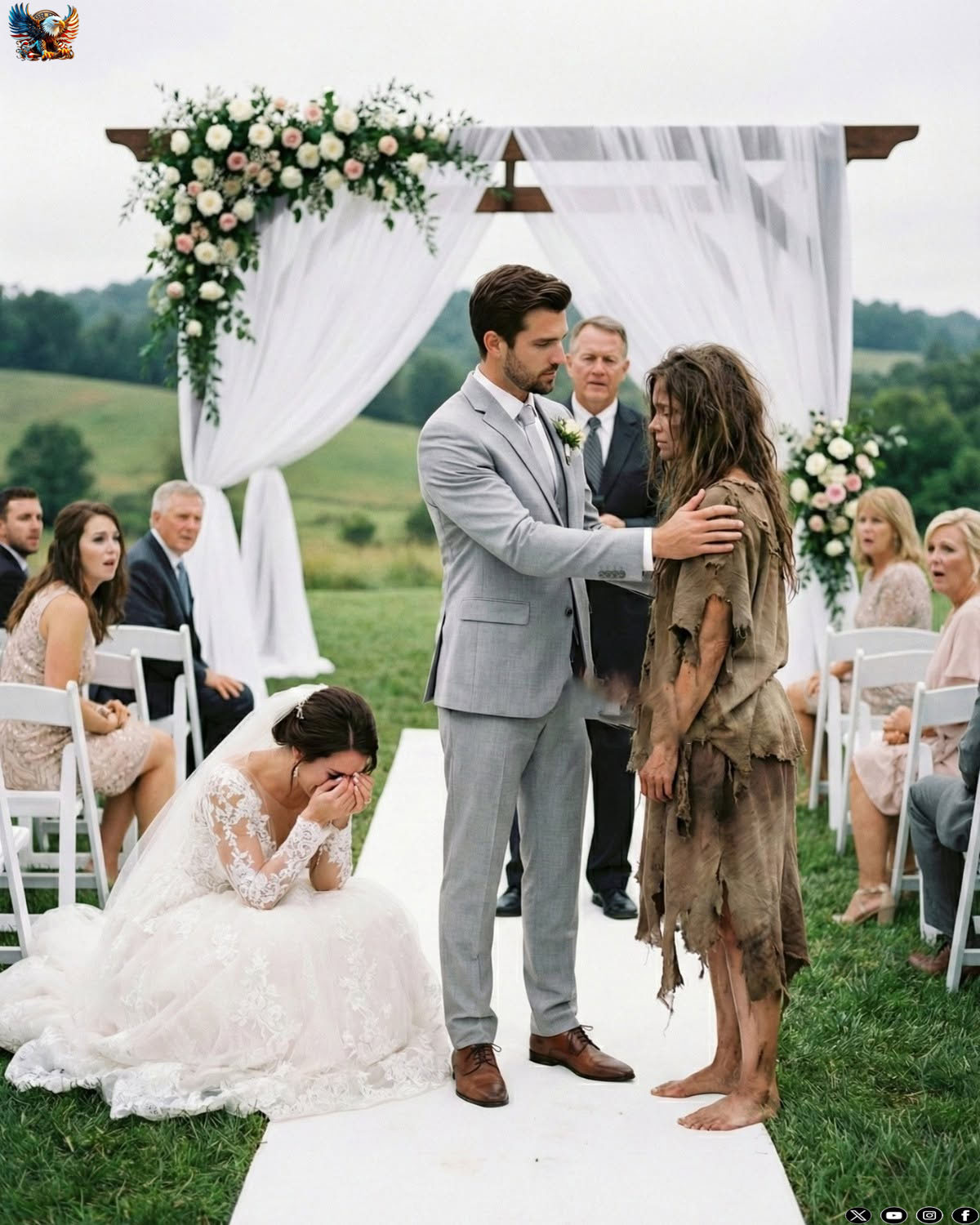 THE BILLIONAIRE SAID “I DON’T” AT THE ALTAR… THEN WALKED STRAIGHT TO THE BAREFOOT “BEGGAR” AND THE WHOLE CHURCH PANICKED