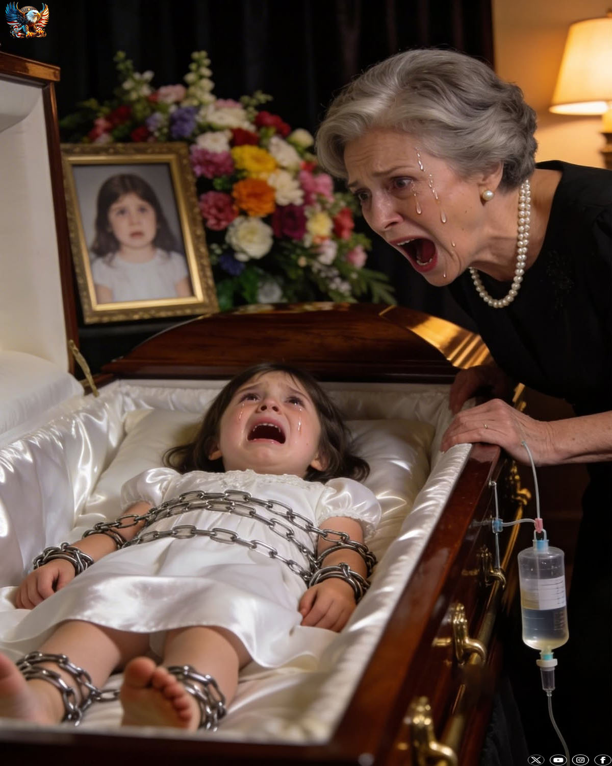 THE NIGHT BEFORE YOUR GRANDDAUGHTER’S FUNERAL, YOU HEARD HER WHISPER “HELP ME” FROM INSIDE THE COFFIN—AND WHEN YOU OPENED IT, YOU FOUND HER ALIVE, CHAINED, AND AT THE CENTER OF A LIE SO EVIL IT SHATTERED YOUR SON’S PERFECT LIFE