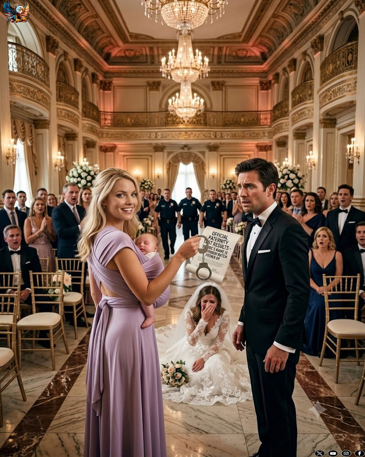 My husband locked me and our 3-day-old newborn on the freezing terrace during a historic blizzard. “You’ll be alright. You’ll always survive,” he just smiled, calmly pulled the curtains shut, and left us to freeze to death. 42 days later, I stood behind his glittering wedding, my baby asleep on my chest. He thought I was dead. He thought he had stolen my entire company. But when I grabbed the mic and whispered one sentence, his smug smile vanished into pure terror.