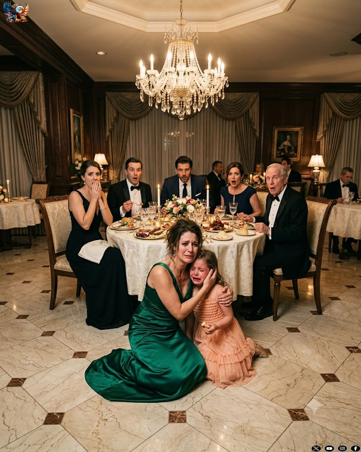 My husband told me “don’t make a scene” when I discovered our daughter eating stale bread outside the house, while six adults were dining like kings with my money.