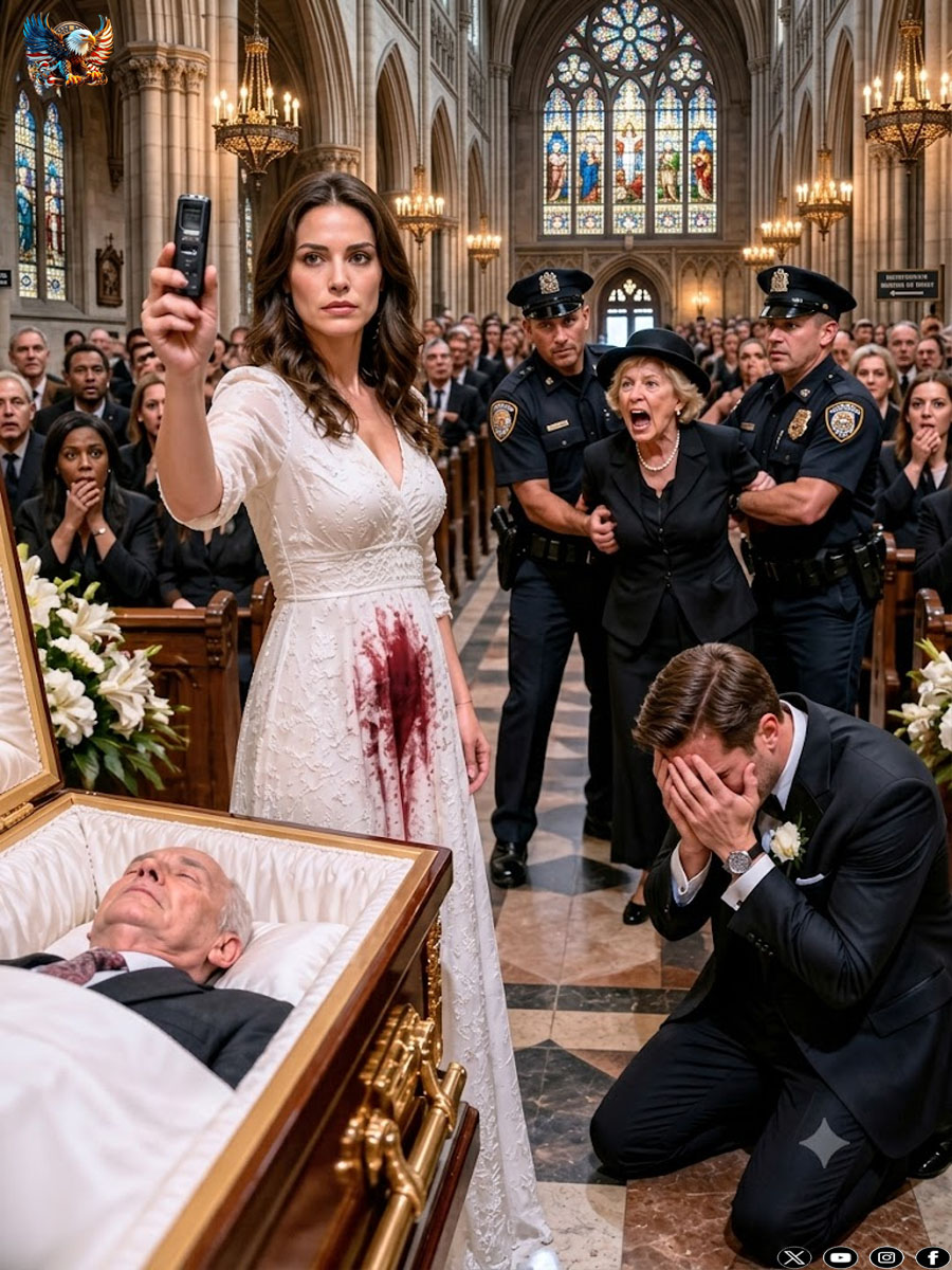 I was heavily ble/e/ding postpartum, forced to stand for hours next to my father-in-law’s solid gold casket because my husband said sitting down was “disrespectful to the dead.”