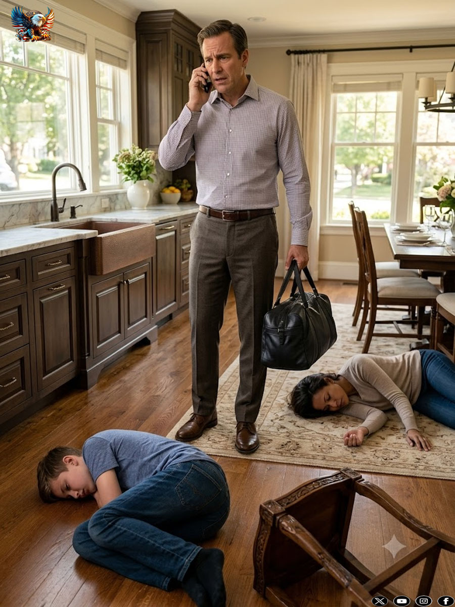 My husband said goodnight after p0isoning my son and me with a plate of chicken in green sauce, picked up his phone, and whispered, “It’s done… soon you’ll both be gone.” And I, lying on the floor, didn’t even dare to breathe.