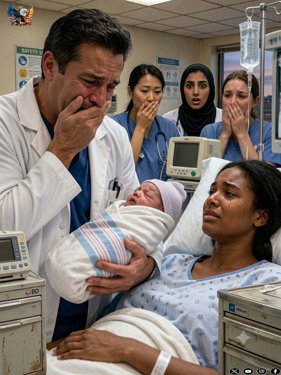 She walked into the hospital alone to give birth… and moments after her baby arrived, the doctor looked at him — and suddenly broke down in tears.