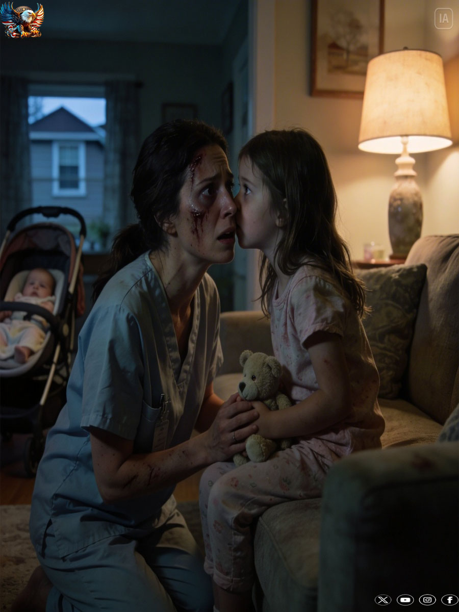 I came home from the hospital after giving birth and found my four-year-old daughter pale and silent. “What happened while Mommy was away?” I asked gently. She whispered, “…Daddy and Grandma…” The moment I heard those words, I drove straight to the police station.