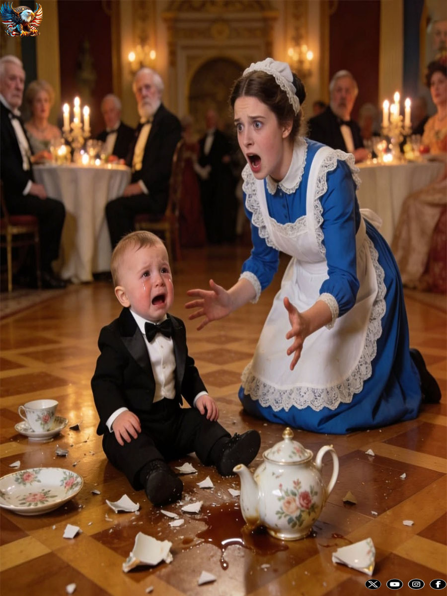 He was hurling plates across a luxury restaurant, ignoring every warning—even his millionaire father couldn’t calm him down. Guests watched in stunned silence… until a quiet waitress stepped forward and did something no one expected. Within seconds, the chaos stopped—and the lesson she taught him was something no amount of money could ever buy.