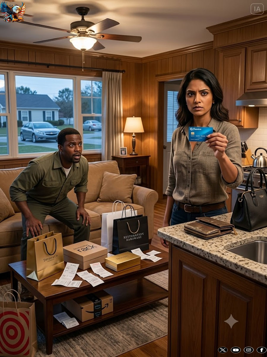 My husband secretly stole my ATM card and went on a wild shopping spree with my sister-in-law and brother-in-law, racking up nearly $50,000. When he came home, he wore a smug smile and sneered, “Thanks for your card!” I replied evenly, “That’s odd—my card is still in my wallet.” He went rigid. “What?” The color drained from his face, because the card he’d been using… wasn’t mine.