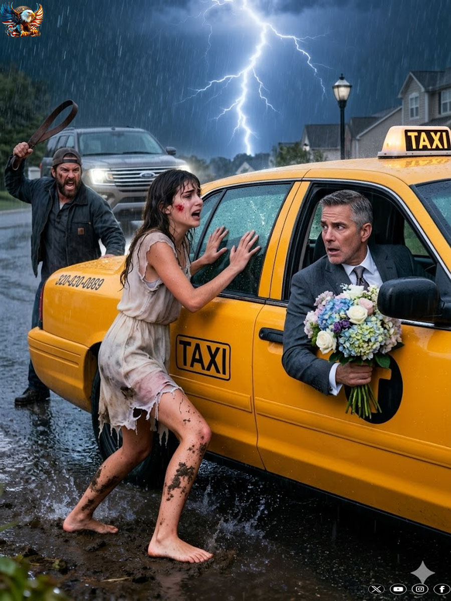 The soaked girl who threw herself in front of a millionaire’s car in the middle of a storm, but what forced him to save her was not compassion, but the face of someone who had been dead for years