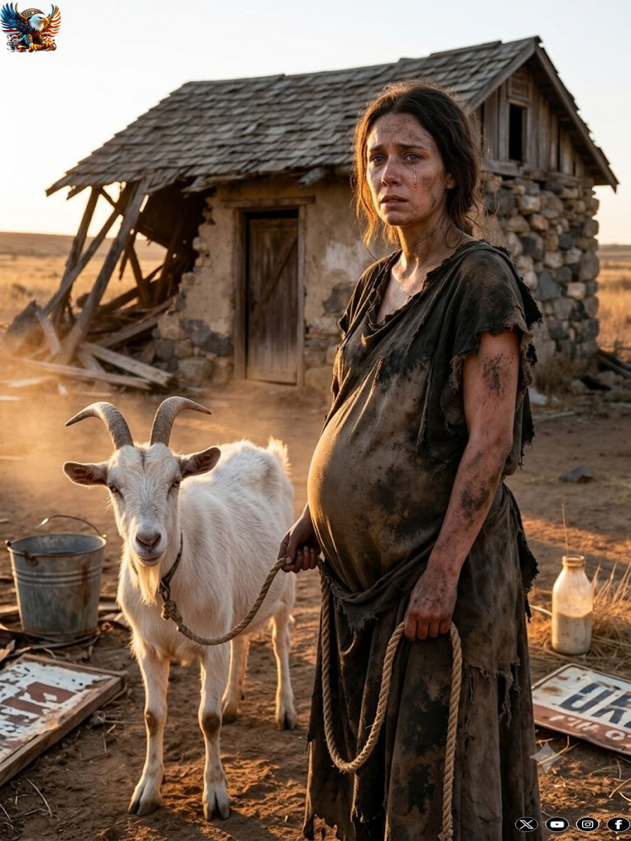 Pregnant and desperate, she hid on a ranch with a dairy goat… and no one could believe what happened next.