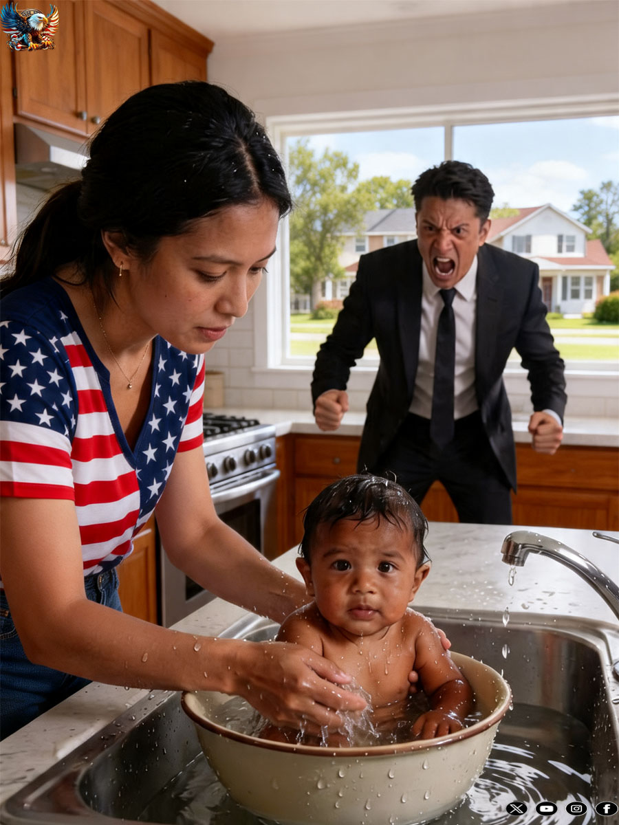 The billionaire fired his housekeeper for bathing his baby in the kitchen sink…
