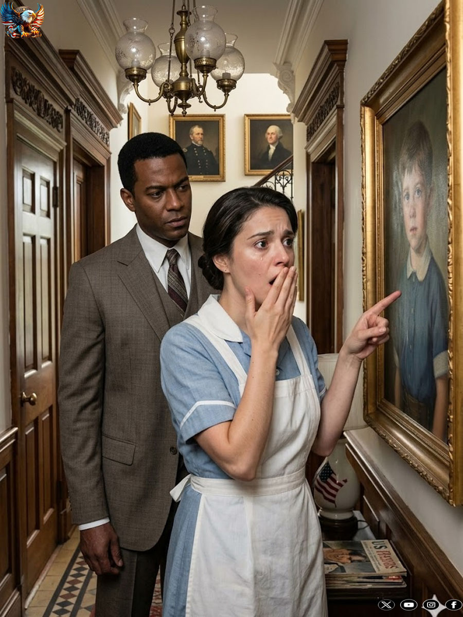 “‘Sir… I Know That Boy!’ — A Poor Maid Recognizes a Portrait in a Billionaire’s Mansion… and Uncovers a 30-Year Secret That Changes Everything”