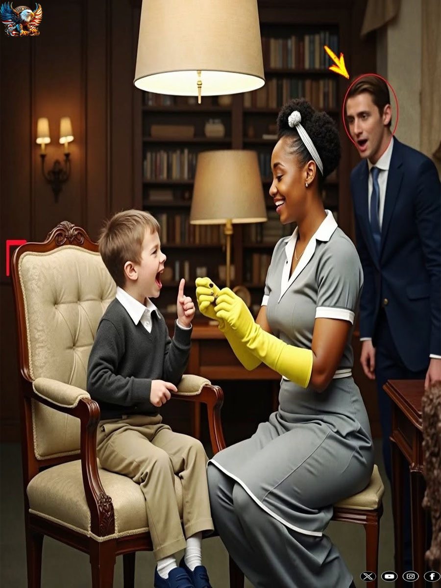 A billionaire witnessed a black maid soothing his autistic son, and his heart was moved by what followed…