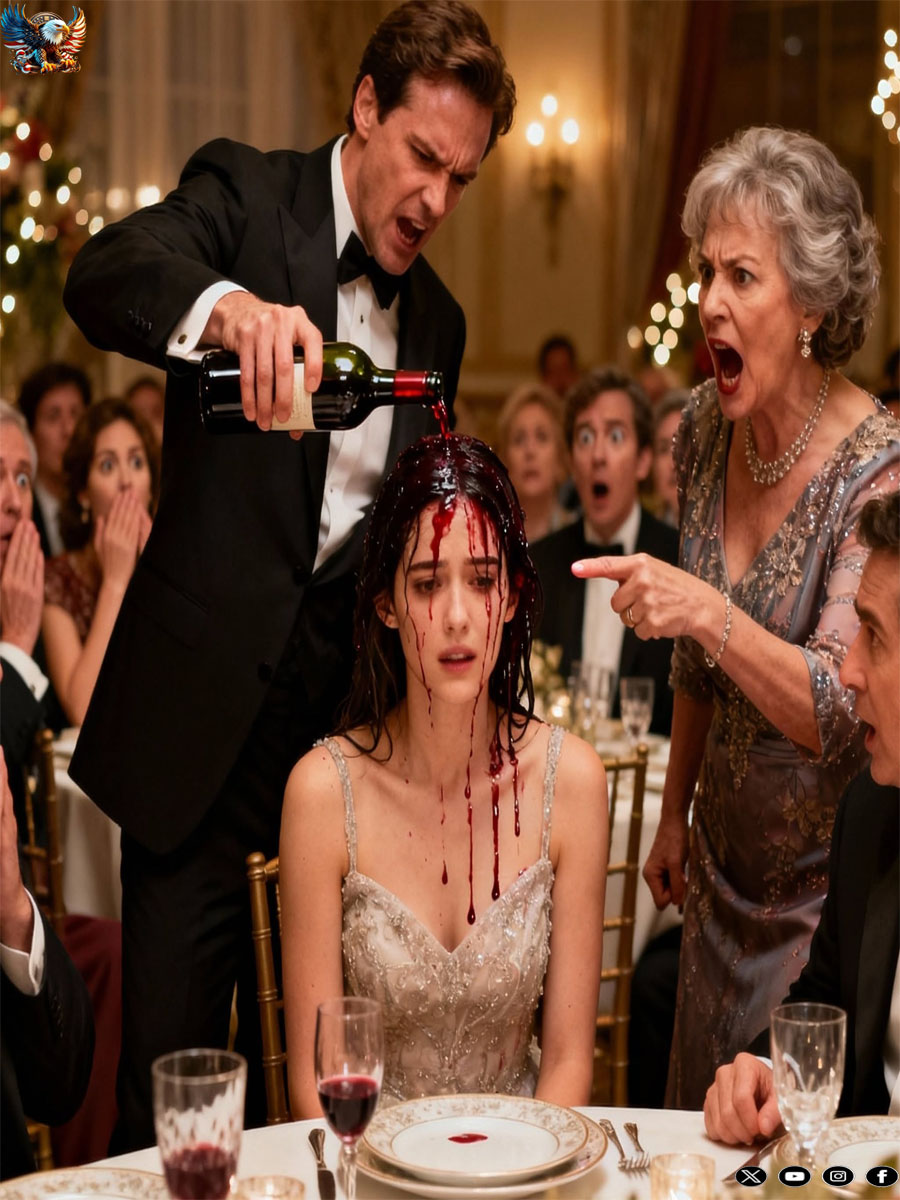 “My Husband Poured Wine on My Head at Dinner — His Mother Laughed… But They Never Expected What I Did Next ”