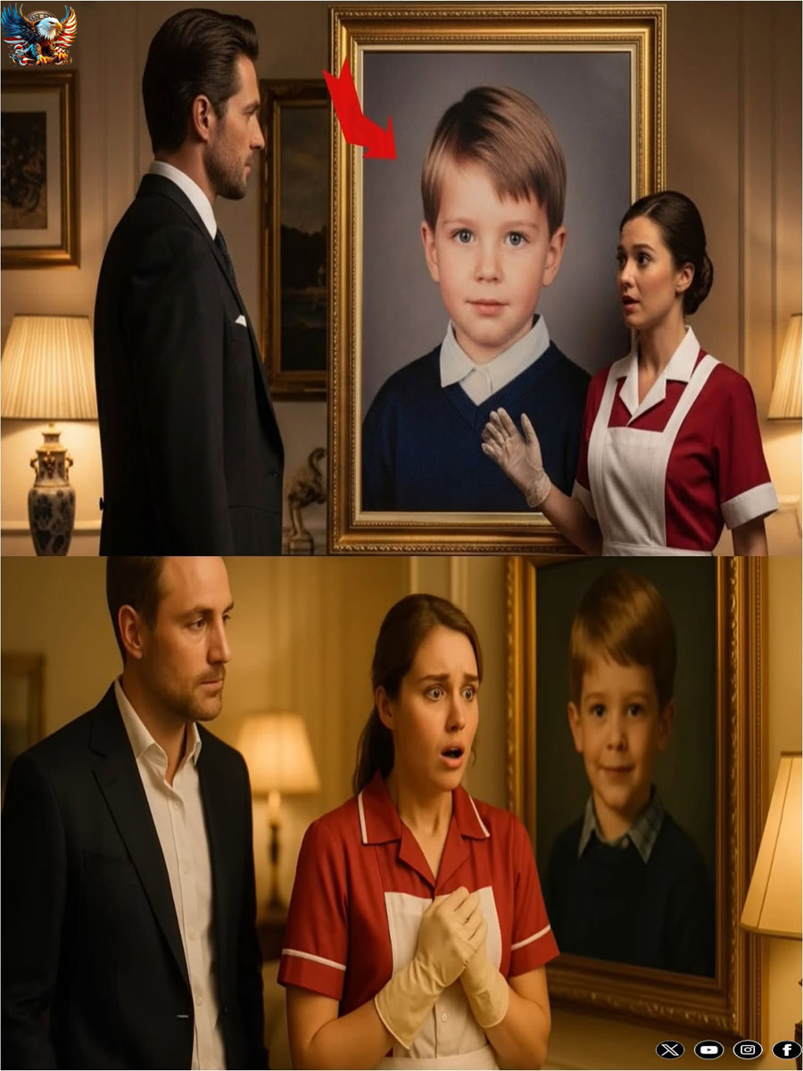 “Sir, That Boy Lived With Me in the Orphanage!” — Exclaimed the Cleaning Lady Upon Seeing His Portrait in the Mansion