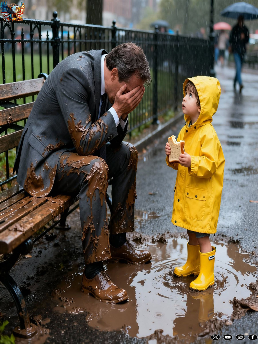 “DO YOU CRY FROM HUNGER, TOO?” the beggar girl asked the millionaire and offered him her last piece of bread. What happened next left everyone frozen…