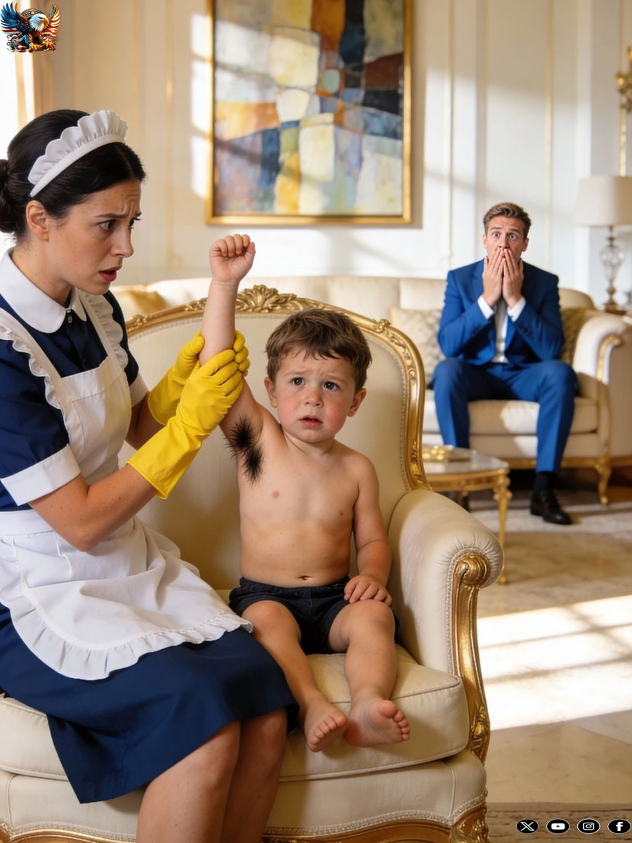 Every morning, the billionaire’s baby grew weaker, until the maid found something under his arm.