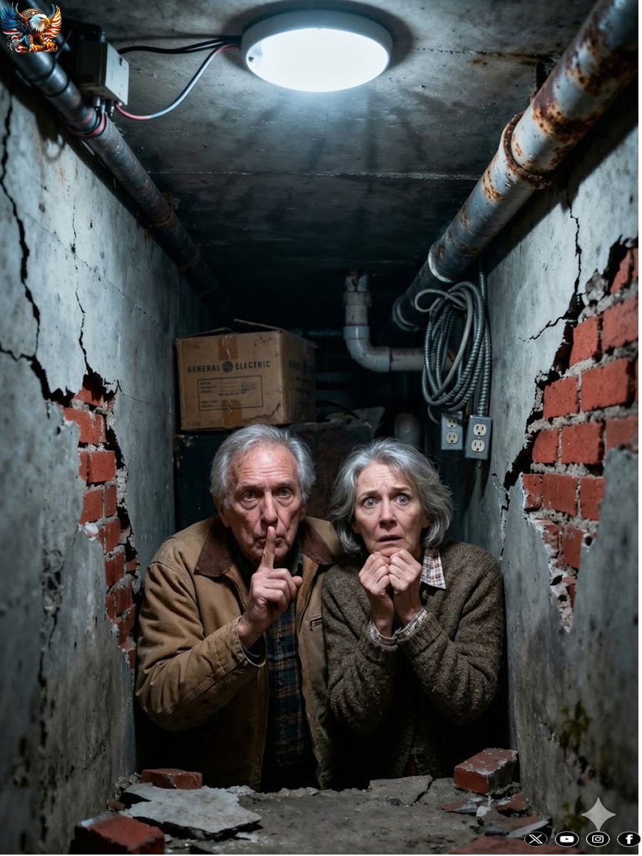 They locked us in the basement to take our house, but my husband whispered to me, “They don’t know what’s behind this wall.”