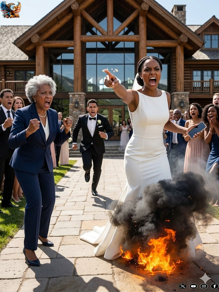 My mother-in-law set my wedding dress on fire in front of me right before the ceremony, laughing as the fabric burned