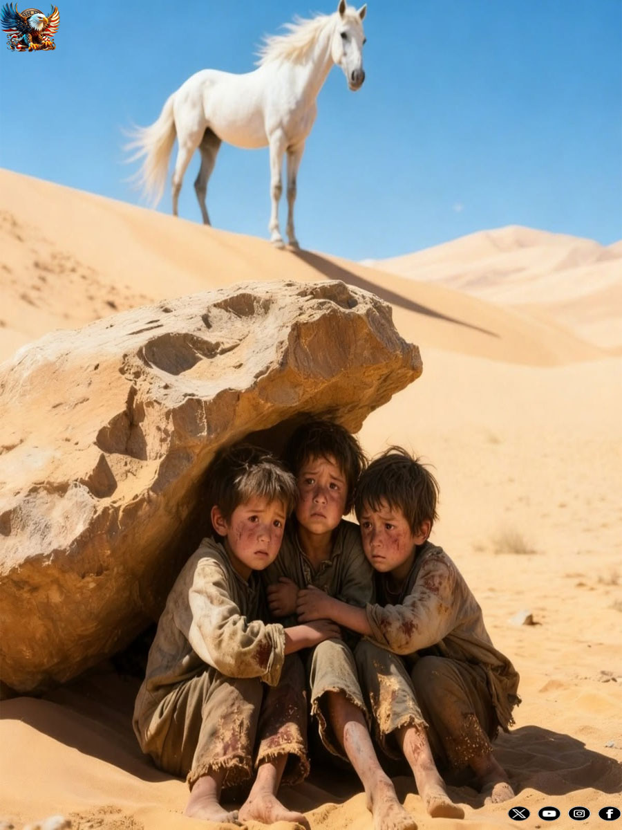 A RICH MAN ABANDONS HIS 4 SICK CHILDREN IN THE DESERT, BUT THE HORSE SAW EVERYTHING AND…