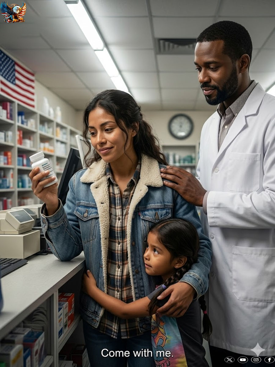 Poor black mother cries because she doesn’t have enough money to buy medicine for her child – Billionaire standing behind her says: “Come with me”…