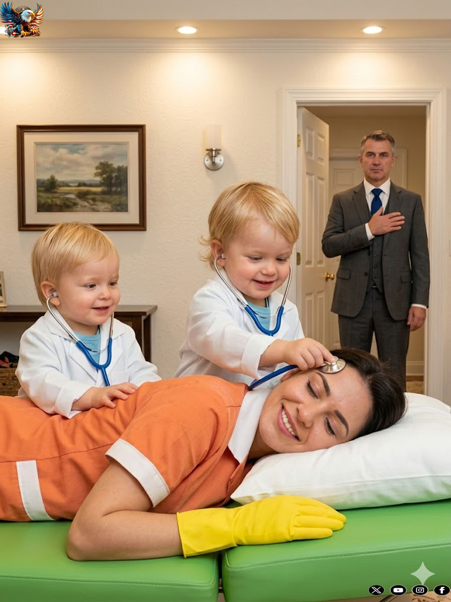 The doctors swore the twins would never speak… until their father arrived home early and discovered the secret of the cleaning lady