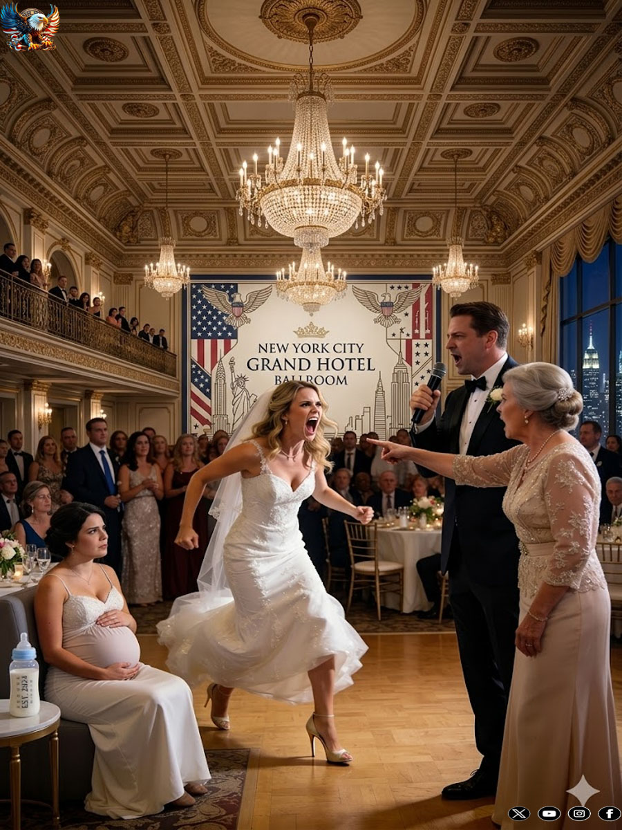 At my sister-in-law’s wedding, I was sitting quietly in a corner. She stormed over in her heels and shouted, “Don’t just sit there because you’re pregnant! I’m wearing heels too!” Her mother added, “Pregnancy isn’t an excuse. Stop acting weak!” Then a man took the microphone. The whole room fell silent… and both of them turned pale.