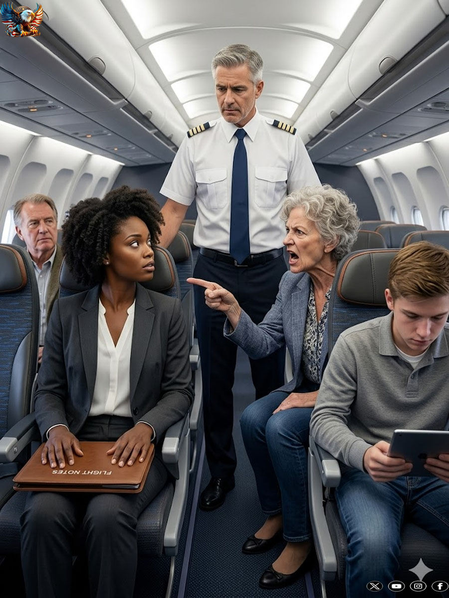 Entitled Mom Demands Black Woman Give Up Her Seat — The Pilot’s Response Leaves Everyone Stunned…
