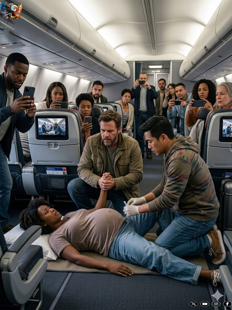 Black Boy Saves Millionaires Pregnant Wife During Flight, What He Asked for Made the Millionaire Cry…