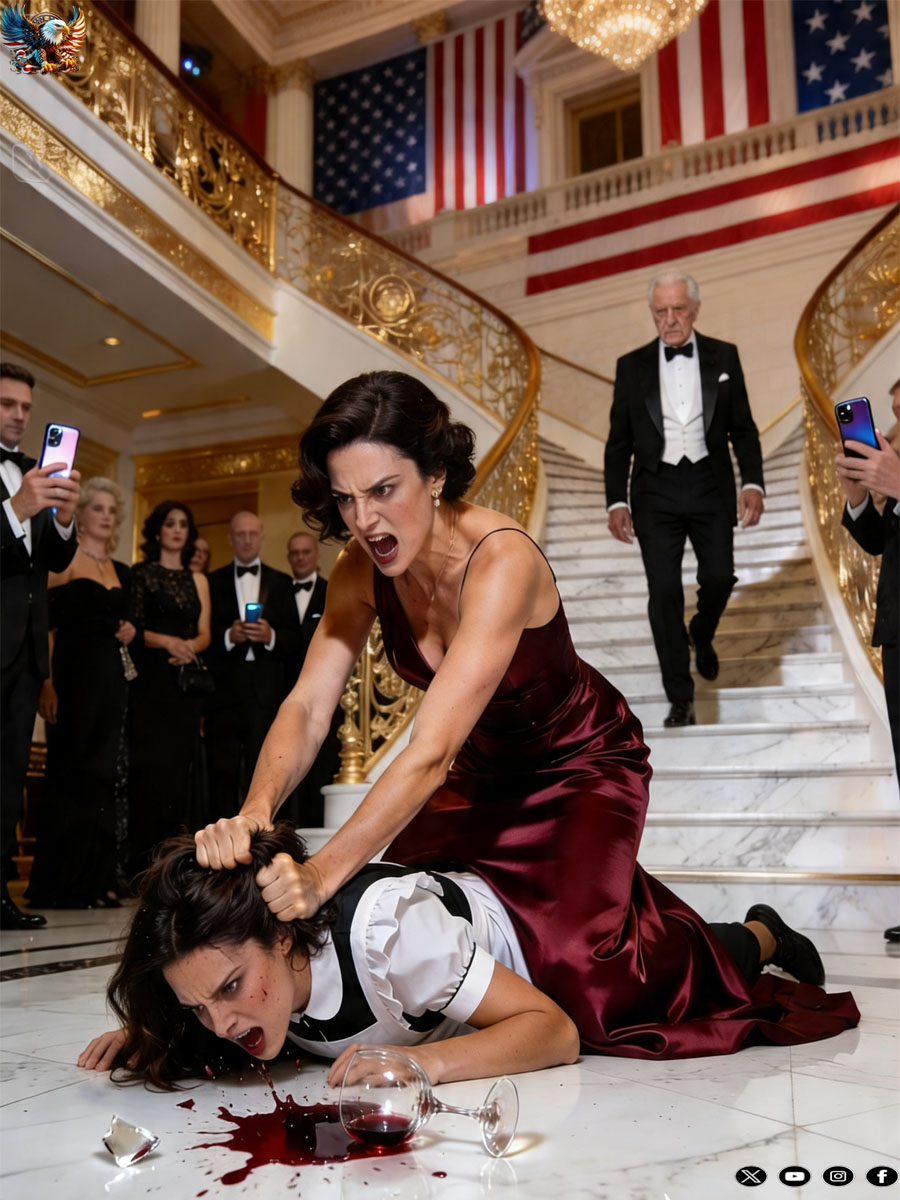 SHE DRAGGED A YOUNG EMPLOYEE BY THE HAIR AND HUMILIATED HER IN THE MIDDLE OF A PARTY FOR ALLEGEDLY SEDUCING HER BILLIONAIRE HUSBAND — BUT THE MAN’S COLD RESPONSE WAS WHAT COMPLETELY SHATTERED HER WORLD