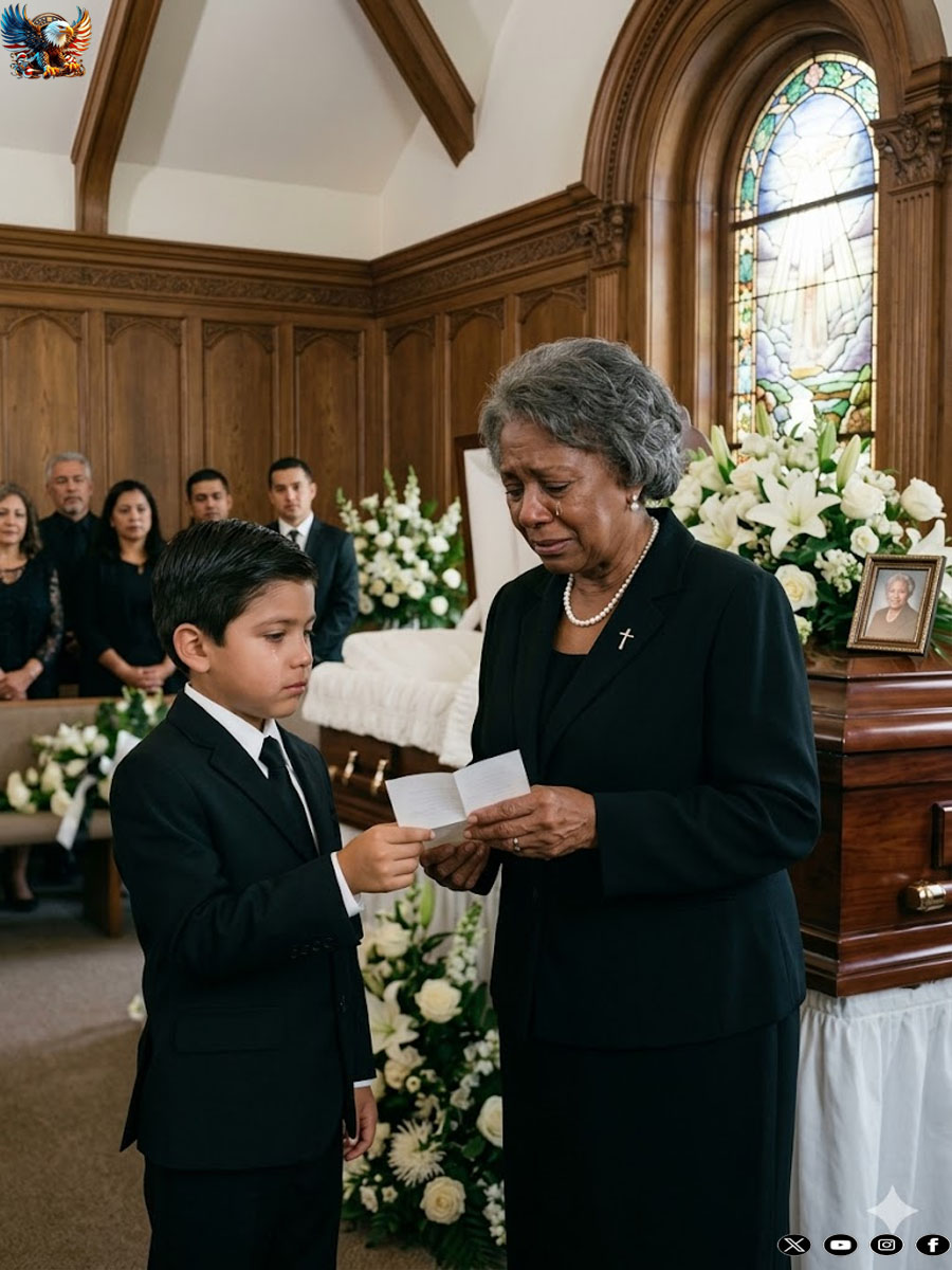 At my husband’s funeral, my nephew secretly passed me a note, and that changed everything the next morning.