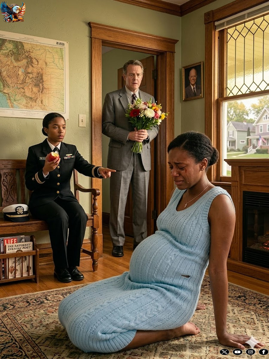 I arrived home early to surprise my pregnant wife.