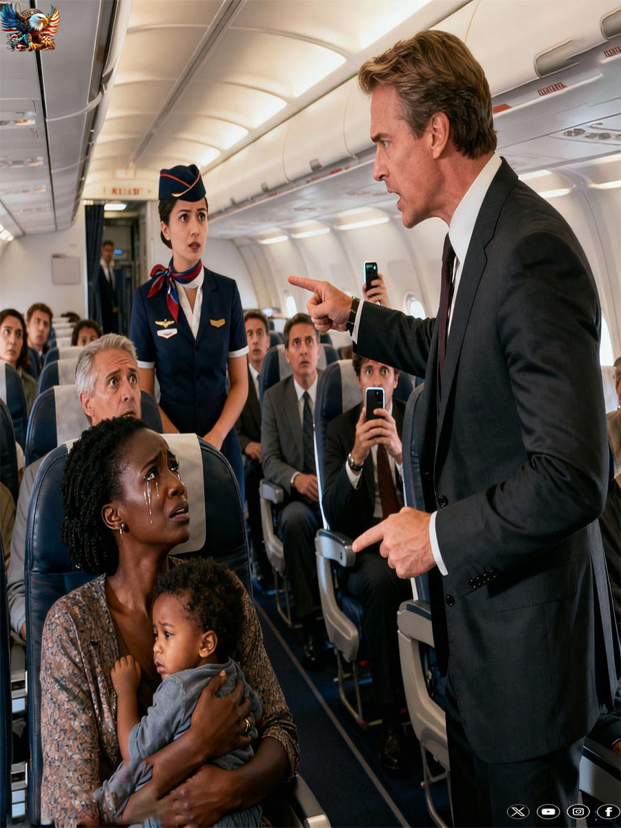 Flight attendant slaps black mother with baby but no one intervenes. CEO sees and does something that shames the whole plane…