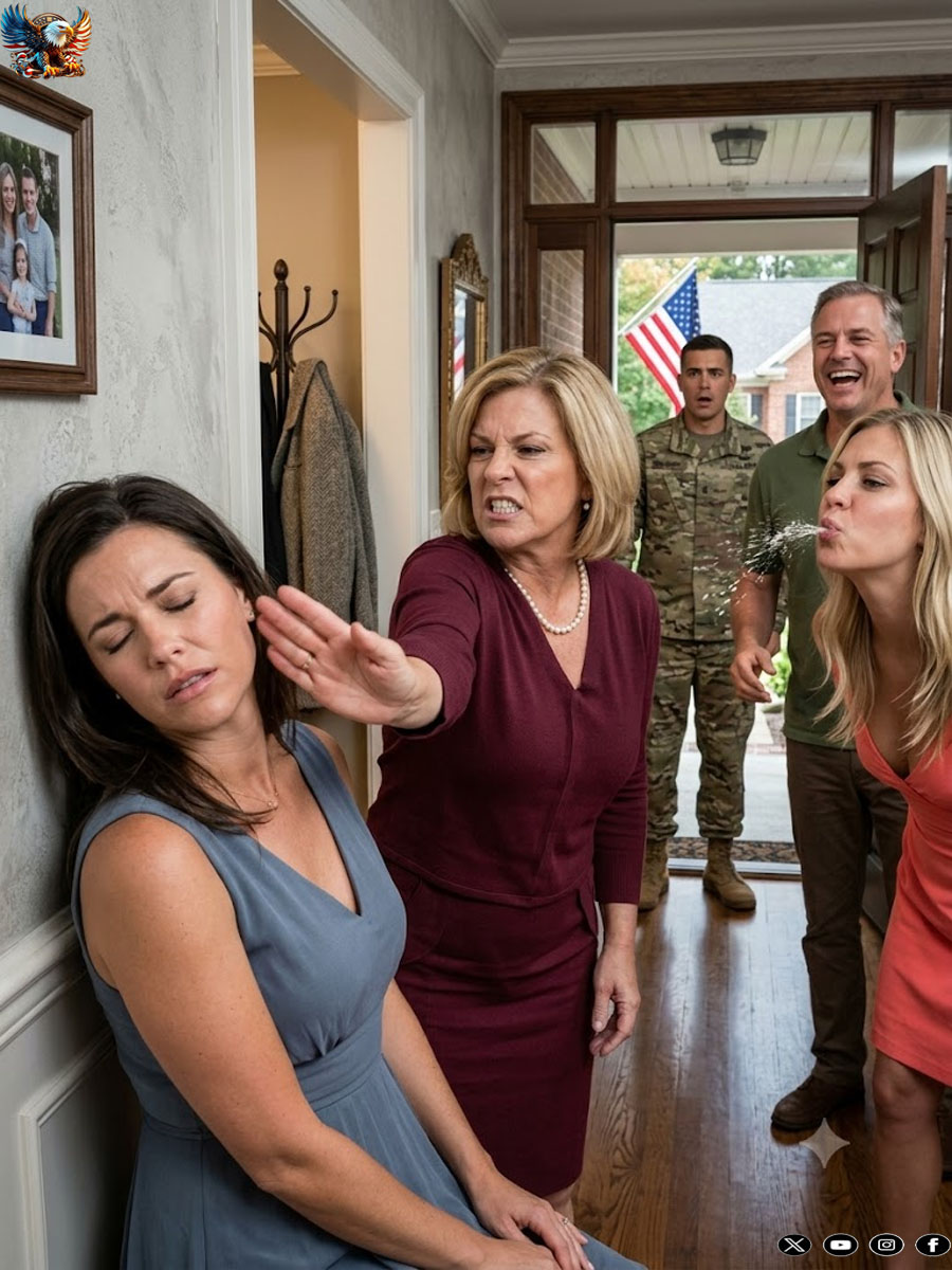 My mother sl@pped me so hard I sl@mmed into the wall. My sister-in-law s/p/a/t at me, and my brother-in-law laughed and called me a gold digger, thinking my husband was away on duty.