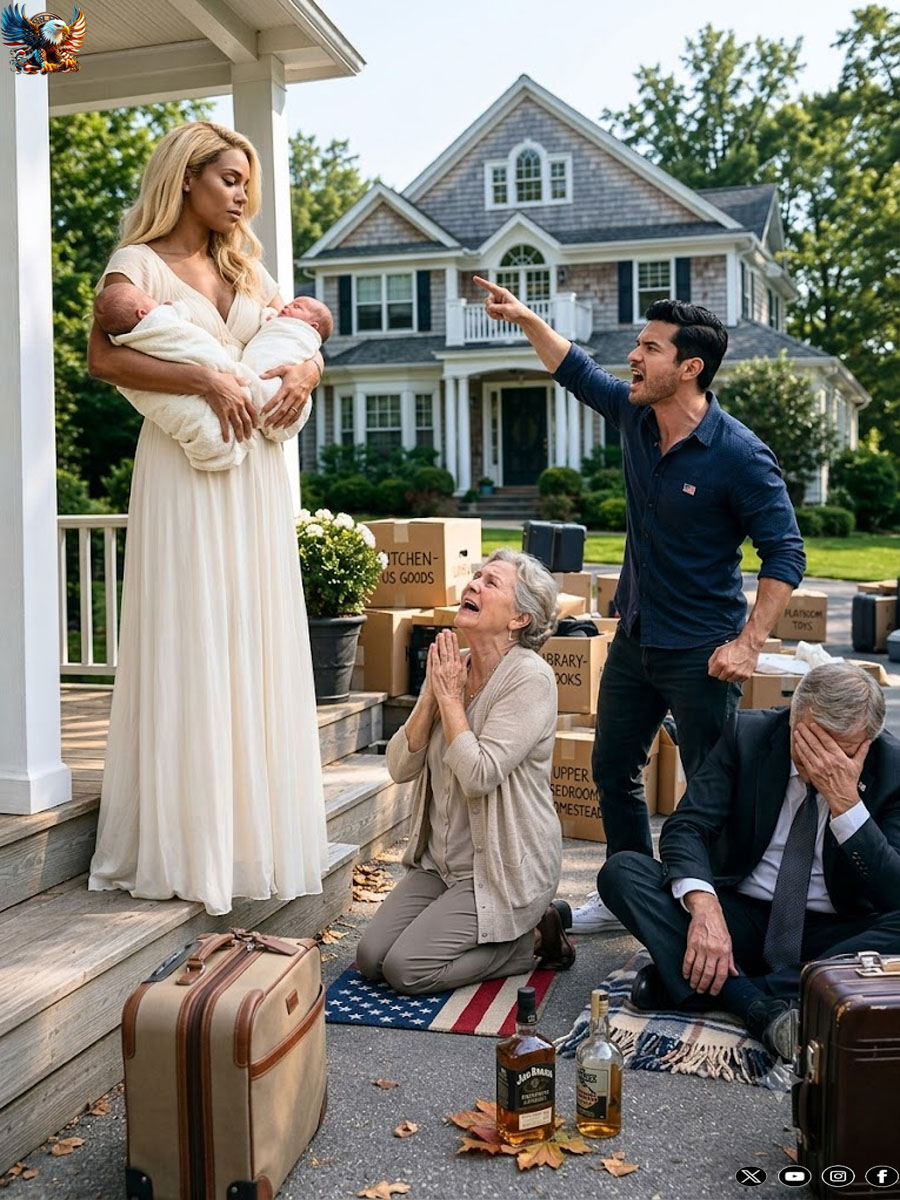 Hours after I gave birth to twins, my husband abandoned me to propose to his mistress—the woman claiming she saved his family by buying their mansion. “I’m keeping the boy. You’re homeless,” he sneered