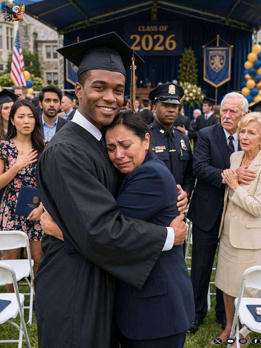 My ex-husband’s new wife sat in the seat my son had saved for me at his graduation and smiled as she said, “His mother can watch from the back.” But when my son stepped up…